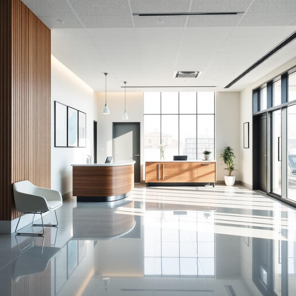 Spotless modern medical office reception