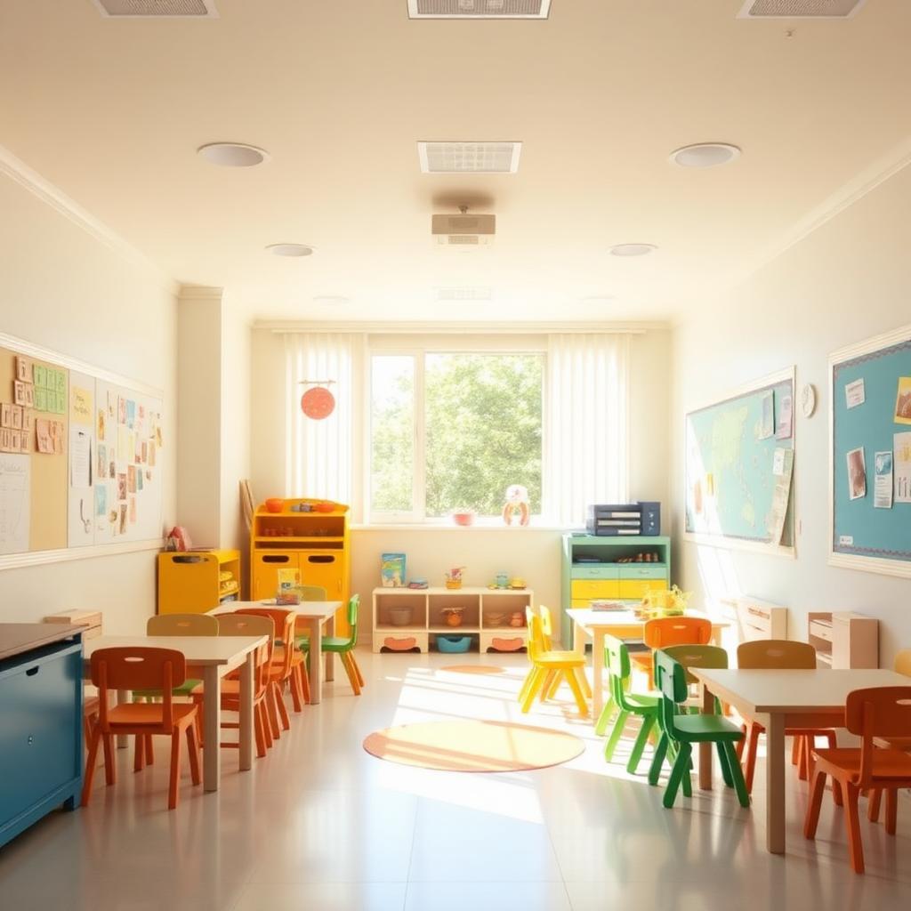 Freshly cleaned daycare classroom